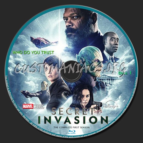 Secret Invasion Season 1 blu-ray label