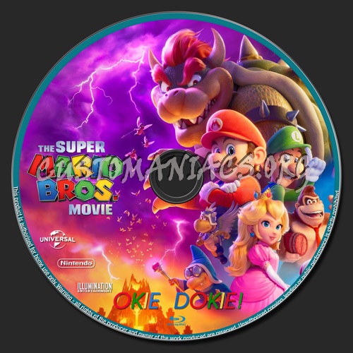 The Super Mario Bros Movie blu-ray label