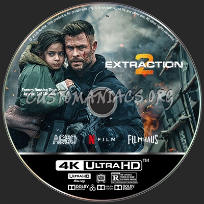 Extraction II UHD Blu-ray Label blu-ray label