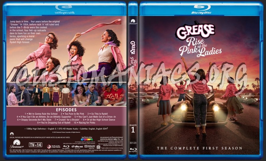 Grease - Rise of the Pink Ladies blu-ray cover