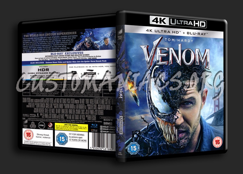 Venom 4K blu-ray cover