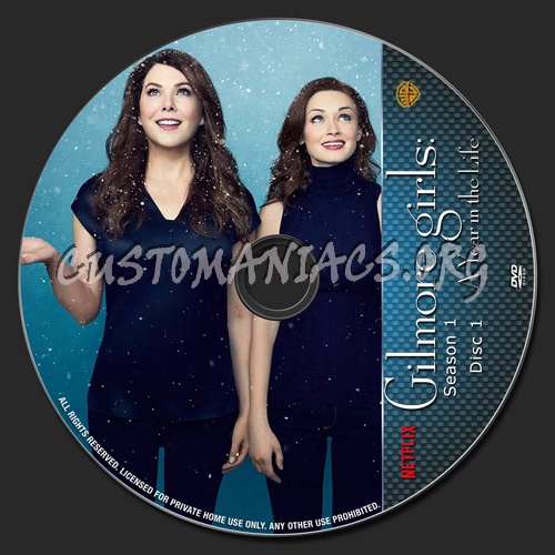 Gilmore Girls A Year In The Life Season 1 dvd label