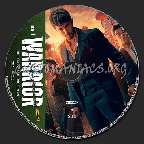 Warrior Season 3 dvd label