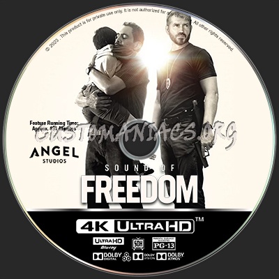 Sound of Freedom UHD Blu-ray label blu-ray label