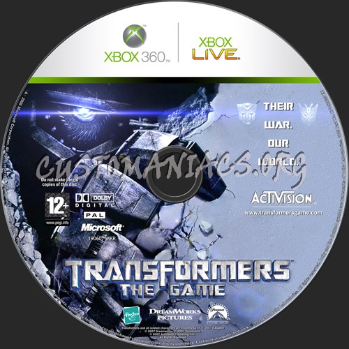 Transformers dvd label