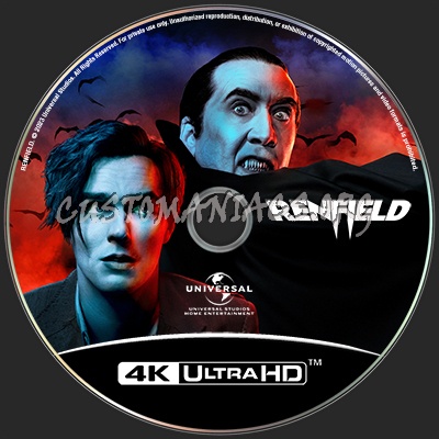 Renfield (2023) UHD Bluray Label blu-ray label