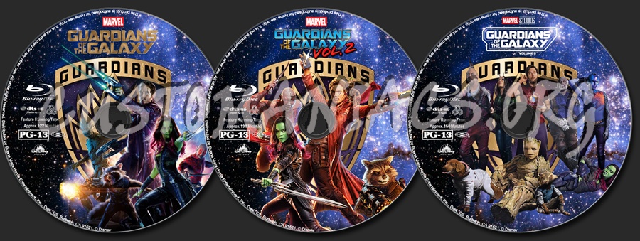 Guardians of the Galaxy Collection blu-ray label