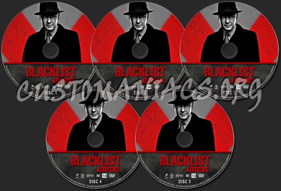 The Blacklist - Season 10 dvd label