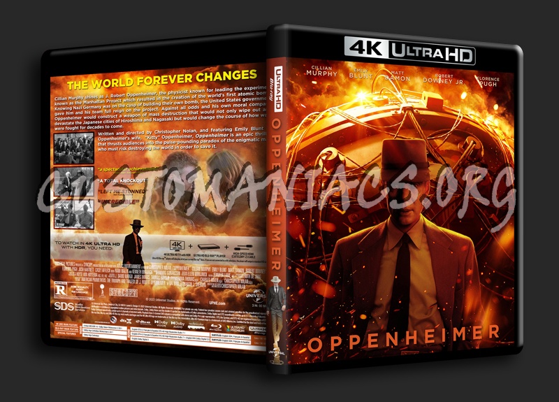 Oppenheimer (2023) 4k dvd cover