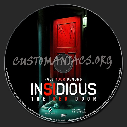 Insidious The Red Door dvd label