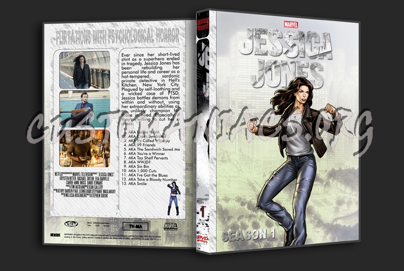 Jessica Jones Complete series with spine (3 seasons) dvd cover