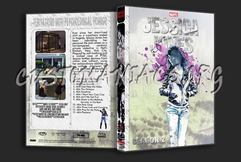 Jessica Jones Complete series with spine (3 seasons) dvd cover