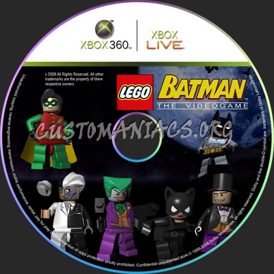 Lego Batman dvd label