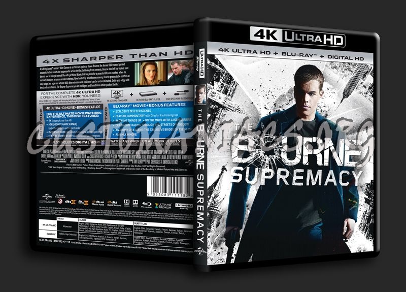 The Bourne Supremacy 4K blu-ray cover