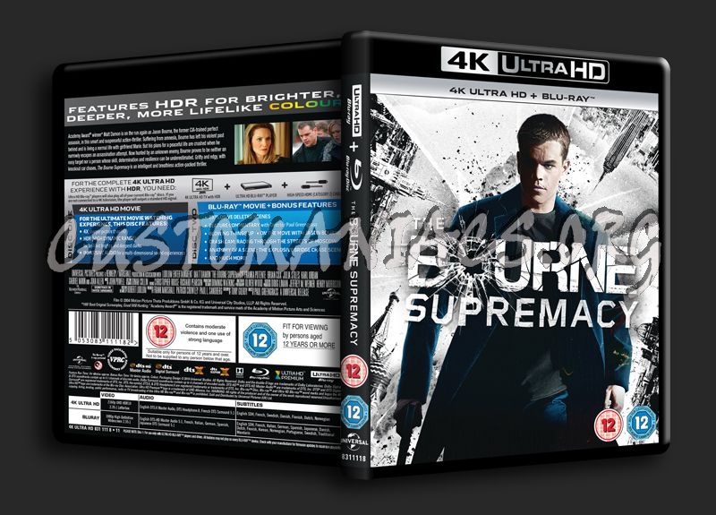 The Bourne Supremacy 4K blu-ray cover