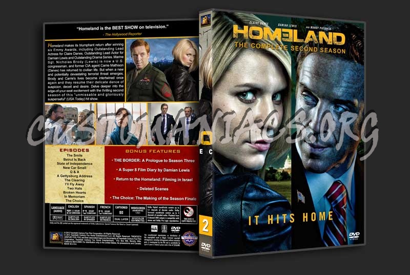 Homeland  - The Complete Series (spanning spine) dvd cover