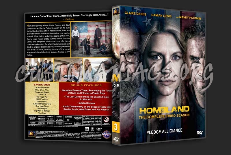 Homeland  - The Complete Series (spanning spine) dvd cover