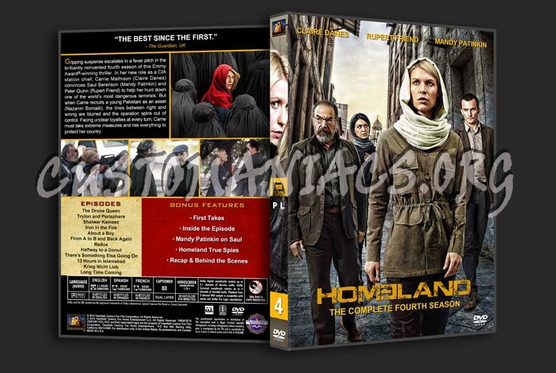 Homeland  - The Complete Series (spanning spine) dvd cover