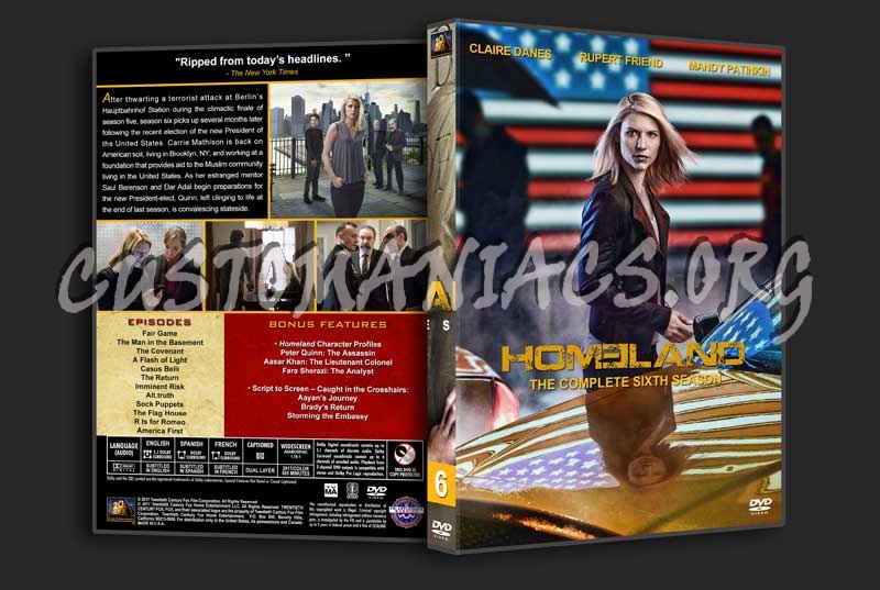 Homeland  - The Complete Series (spanning spine) dvd cover