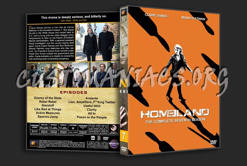 Homeland  - The Complete Series (spanning spine) dvd cover