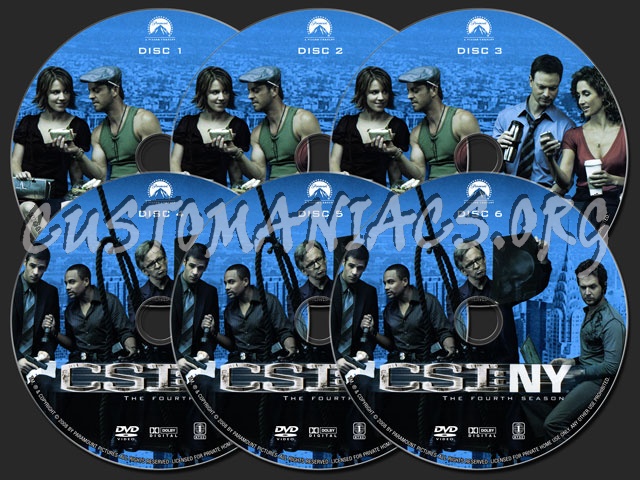 CSI New York (NY) Season 4 dvd label