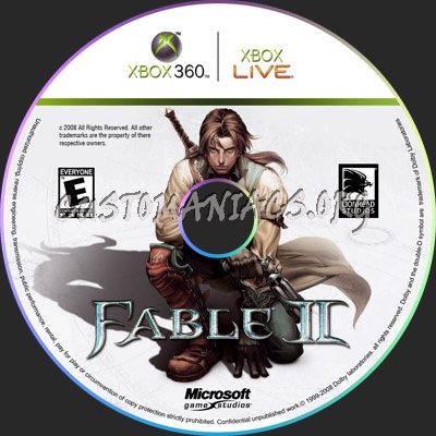 Fable 2 dvd label