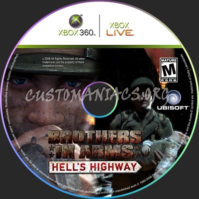 Brothers in Arms - Hell's Highway dvd label