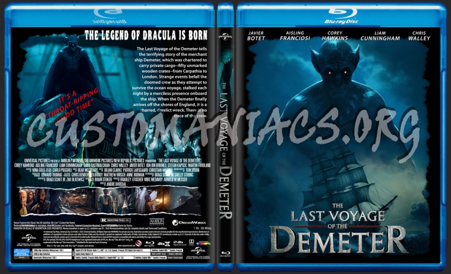 The Last Voyage Of The Demeter blu-ray cover