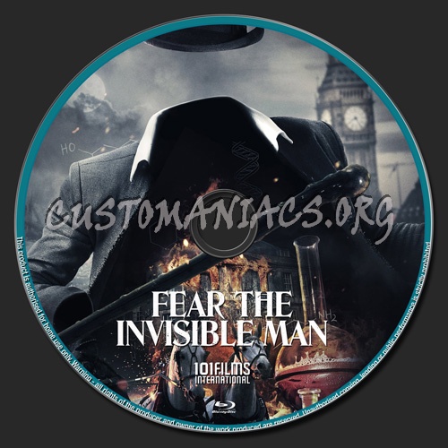 Fear The Invisible Man blu-ray label