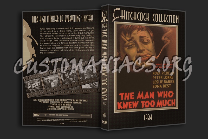 Hitchcock Collection 15: The Man Who Knew Too Much  (1934) dvd cover