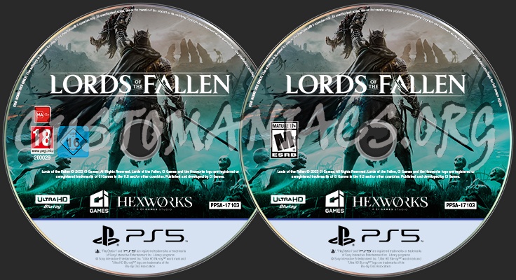 Lords of the Fallen 2023 PS5 UHD Blu-ray (EU+US) dvd label