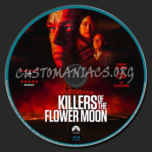 Killer Of The Flower Moon blu-ray label