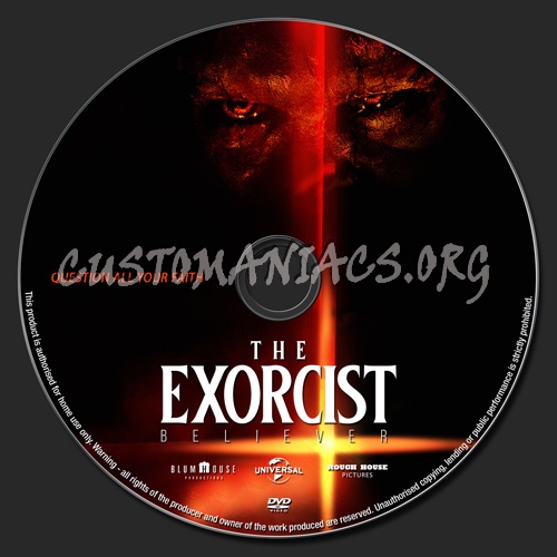 The Exorcist: Believer dvd label