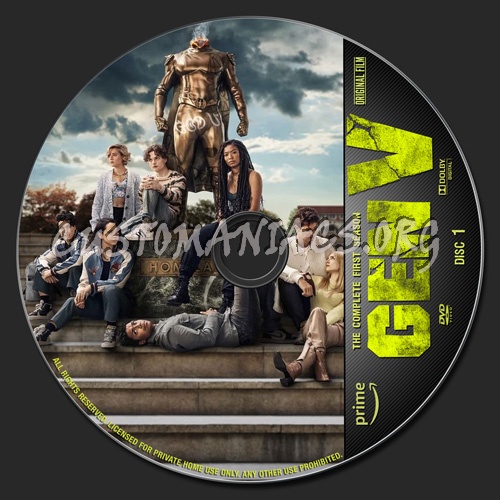 Gen V Season 1 dvd label