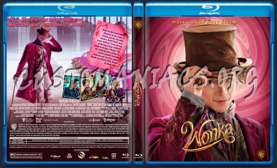 Wonka blu-ray cover