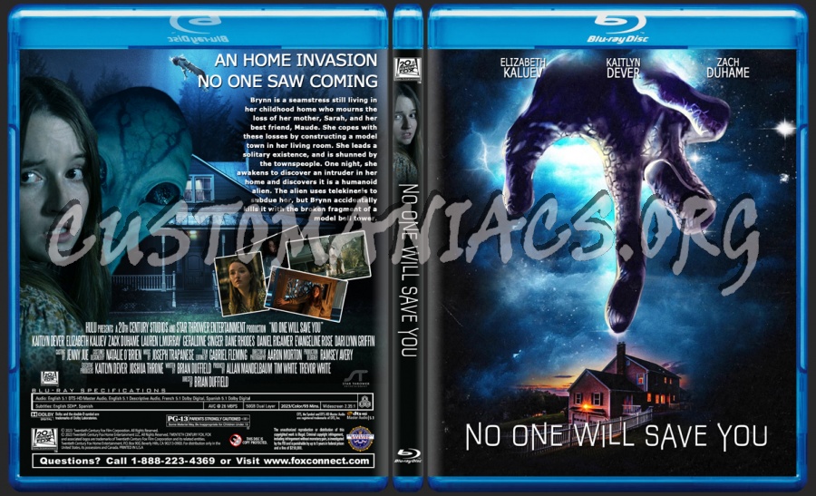 No One Will Save You blu-ray cover