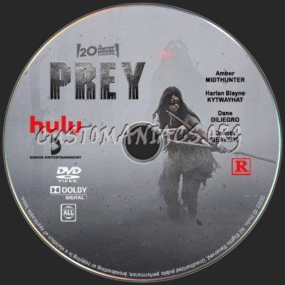 Prey (2022) DVD Label v2 dvd label