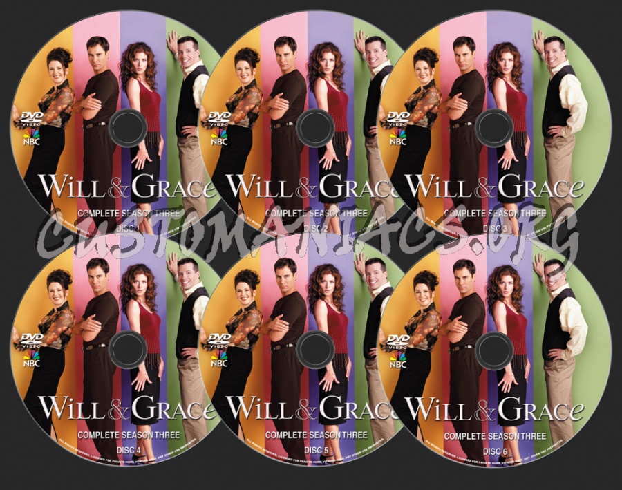 Will & Grace Season 3 dvd label