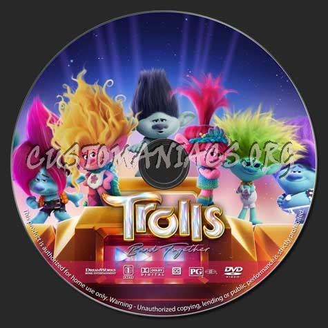 Trolls Band Together dvd label