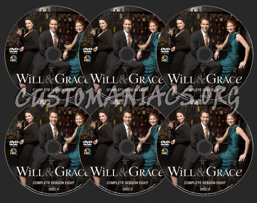 Will & Grace Season 8 dvd label