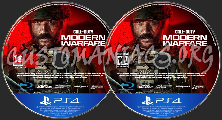 Call of Duty Modern Warfare III - PS4 Disc Label (EU+US) dvd label