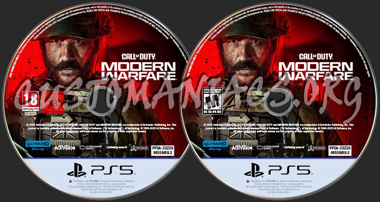 Call of Duty Modern Warfare III - PS5 Disc Labels (EU+US) dvd label
