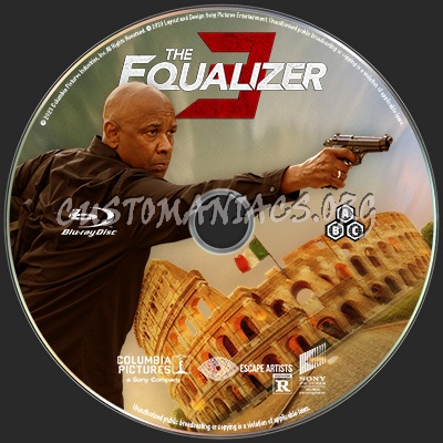 The Equalizer 3 (2023) Blu-ray label blu-ray label