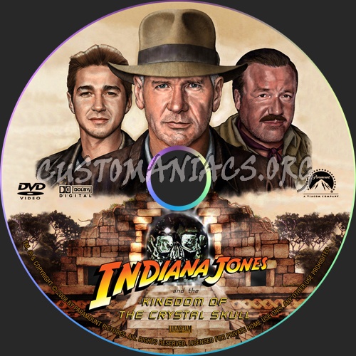 Indiana Jones and the Kingdom of the Crystal Skull dvd label
