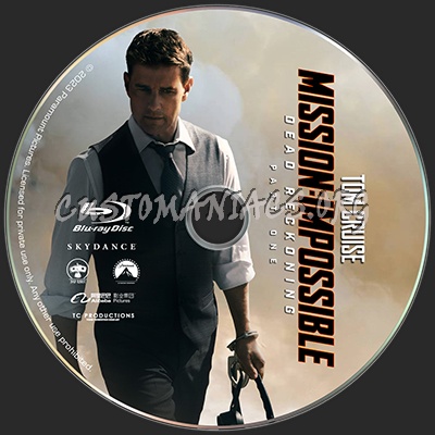 MISSION IMPOSSIBLE - Dead Reckoning Part 1 Blu-ray label blu-ray label