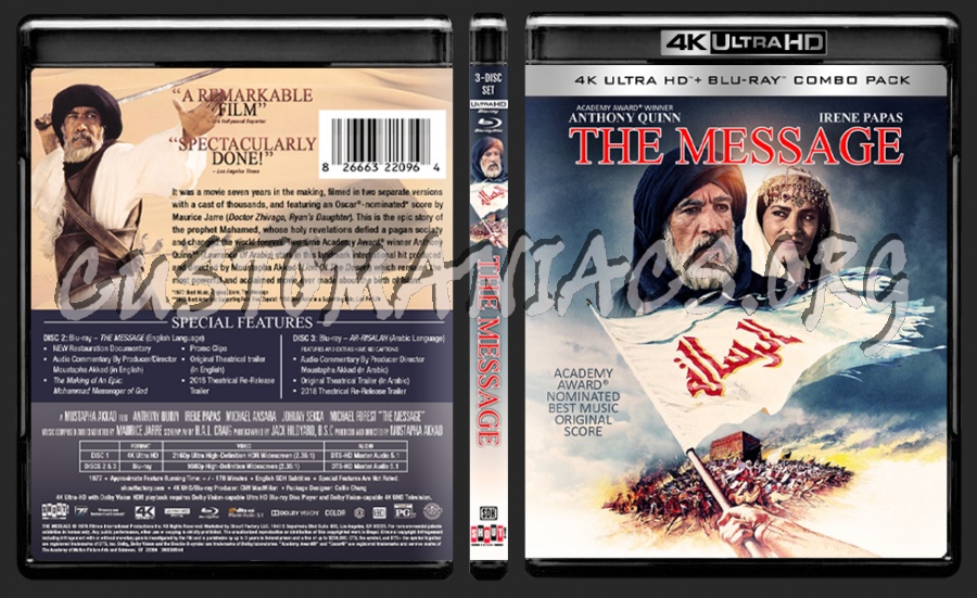 The Message (1976) (English Version) UHD 4K blu-ray cover