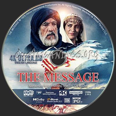 The Message (1976) (English Version) UHD 4K Label blu-ray label