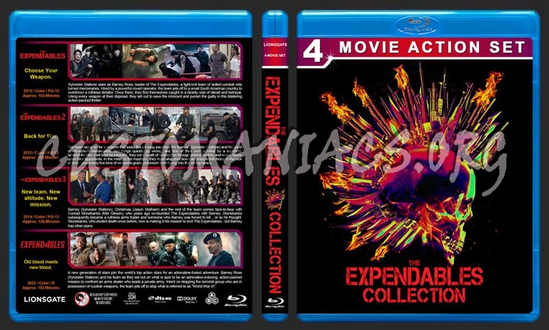 The Expendables Collection blu-ray cover