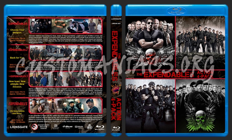 The Expendables Action 4-Pack blu-ray cover