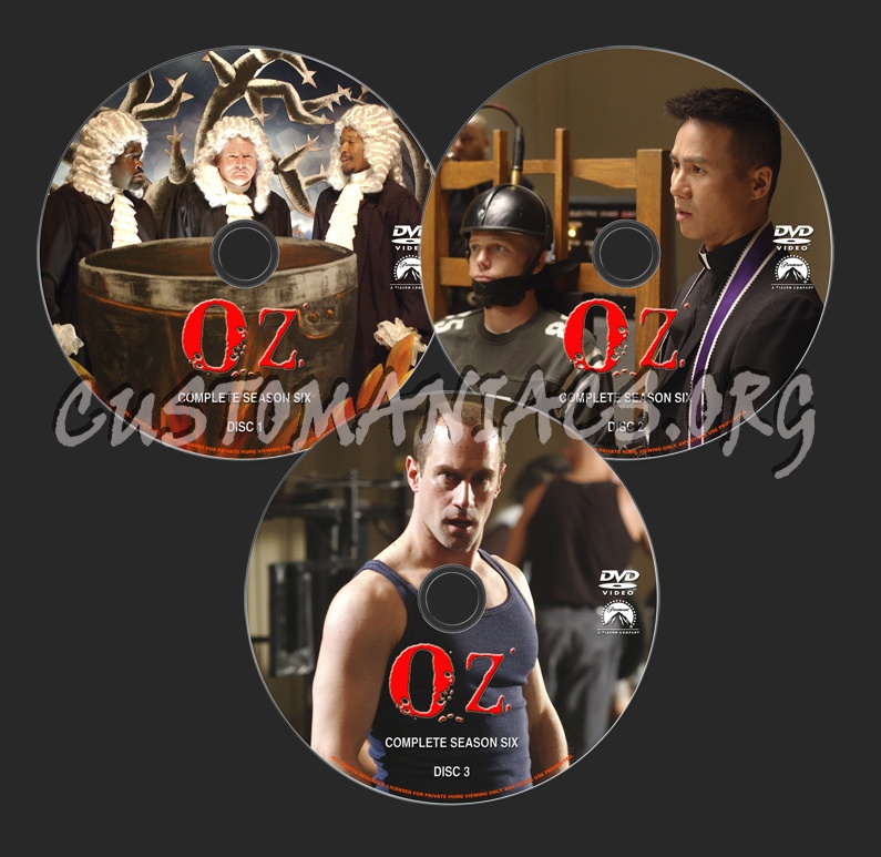 Oz Season 6 dvd label